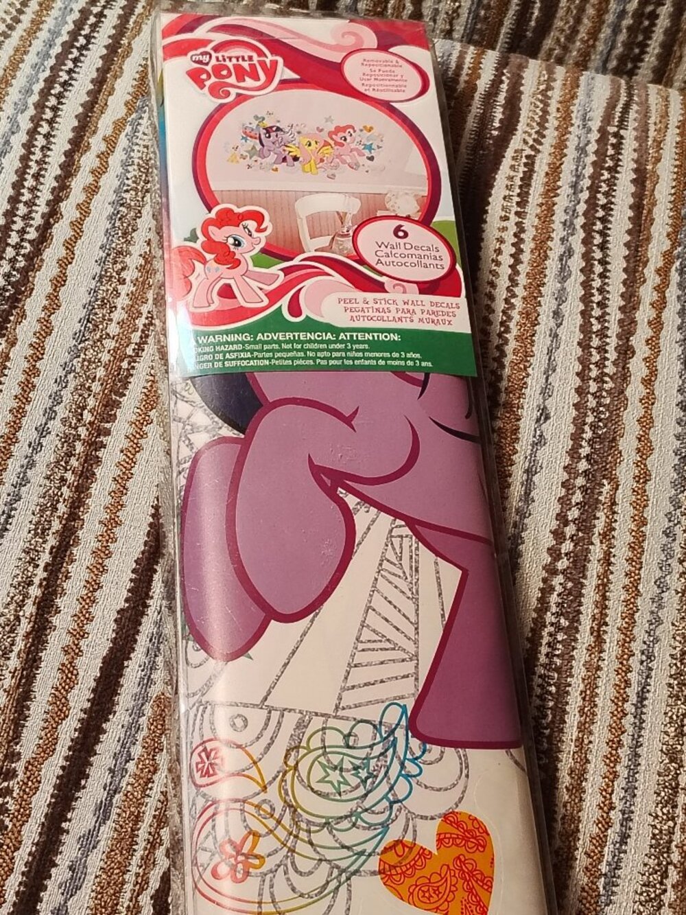 My Little Pony Peel And Stick Wall Decals 6 Pieces 16.1" x 34.8" Hasbro USA